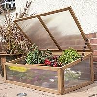 Dkiei Tier Wooden Cold Frame Mini Greenhouse Flower Vegetable