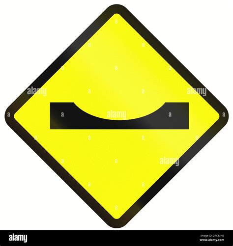 Warning Road Sign In Indonesia Road Dip Stock Photo Alamy