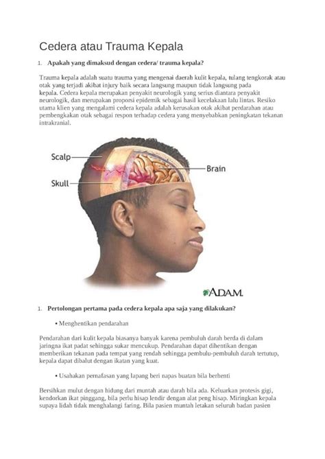 Docx Cedera Atau Trauma Kepala Dokumentips