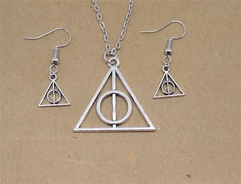 Colar E Brincos Harry Potter Reliquias Da Morte Elo