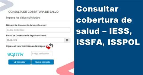 Cobertura De Salud Iess Issfa Isspol Consultas