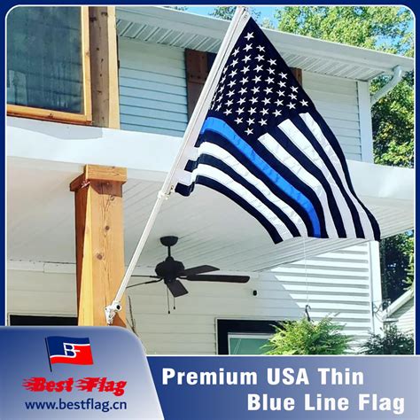 Premium Embroidered USA Thin Blue Line Flag BestFlag Full Service