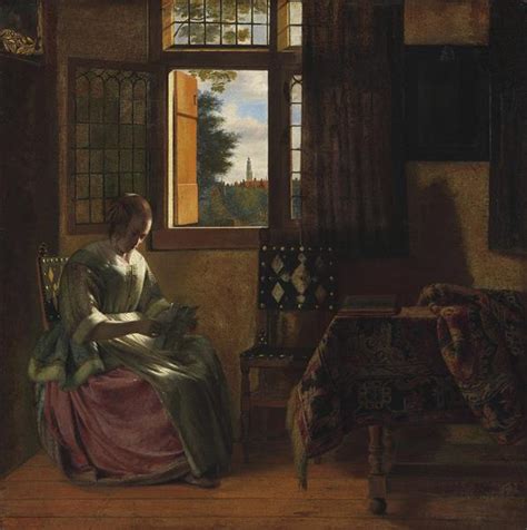 Woman Reading A Letter Pieter De Hooch Wikiart Org