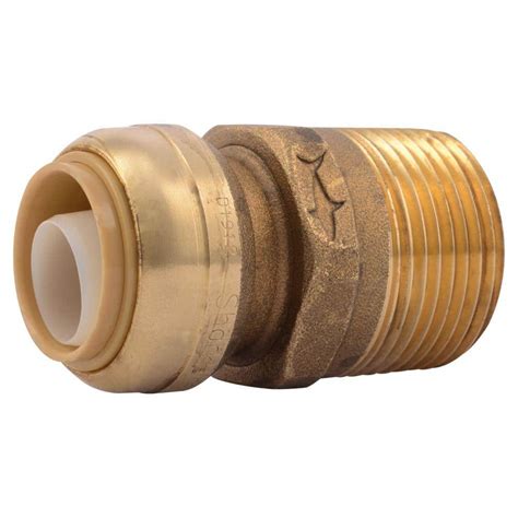 Sharkbite 3 4 In Brass Push To Connect X 1 In Male Pipe Thread