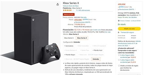 Disponible Stock De Xbox Series X En Amazon