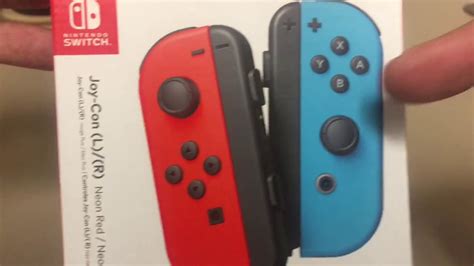 Nintendo Switch Neon Red And Blue Joycon Unboxing Youtube