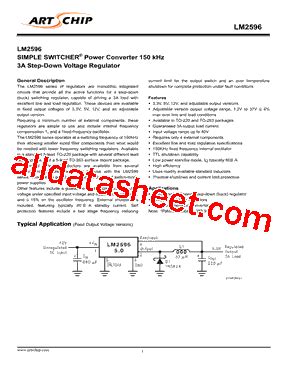 LM2596 Datasheet(PDF) - ARTSCHIP ELECTRONICS CO.,LMITED.