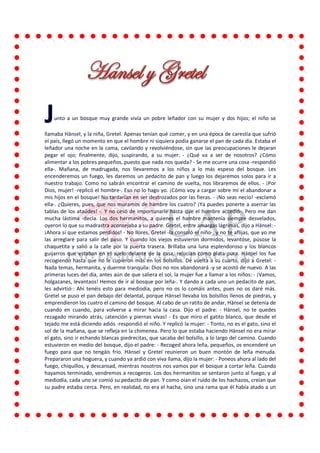 Hansel Y Gretel PDF