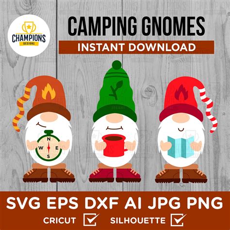 Camping Gnomes Svg