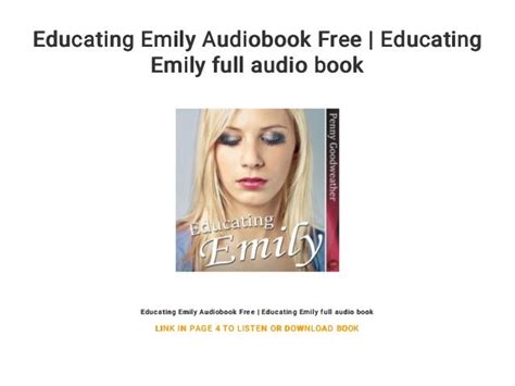 Educating Emily Audiobook Free Educating Emily Full Audio Book