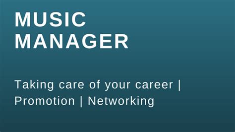 Booking Agent Vs Music Manager The Jazz Musicians Guide