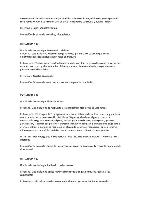 25 Novedosas Estrategias De Trabajo Para Un Grupo De Sexto Grado De Educación Primaria Pdf