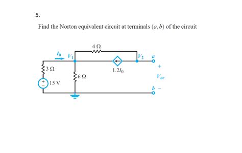 Solved Find The Norton Equivalent Circuit At Terminals A B Chegg