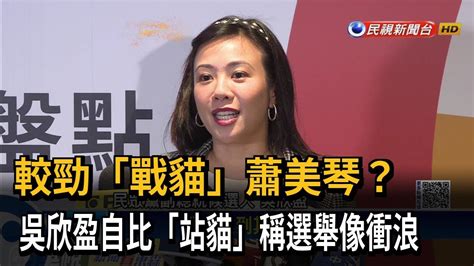 較勁「戰貓」蕭美琴？ 吳欣盈自比「站貓」稱選舉像衝浪－民視新聞 Youtube