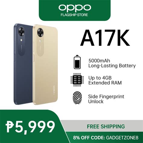 NEW OPPO A17k Smartphone 5000mAh Long Lasting Battery Up To 4GB