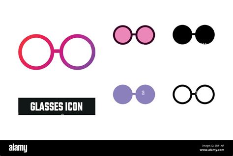 Glasses Icon Set Vector Illustration Stock Vector Image Art Alamy