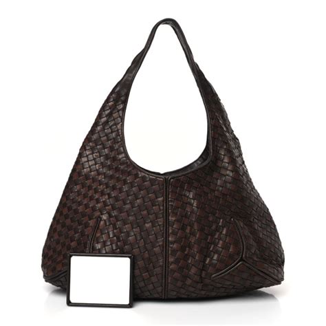 BOTTEGA VENETA Nappa Intrecciato Ball Hobo Ebano Black 1398446