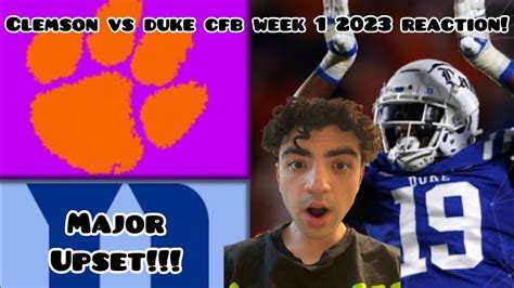 MAJOR UPSET Clemson Tigers Vs Duke Blue Devils College Football