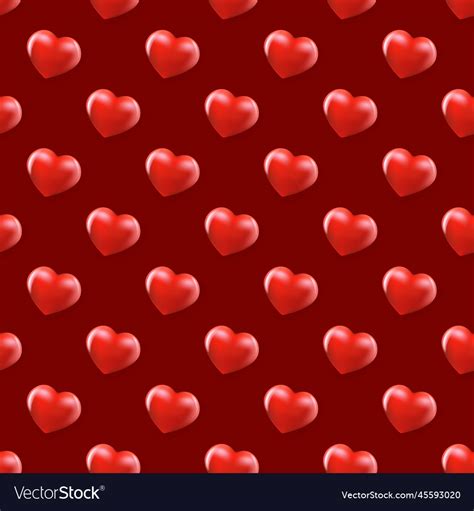 Heart seamless pattern background with red Vector Image