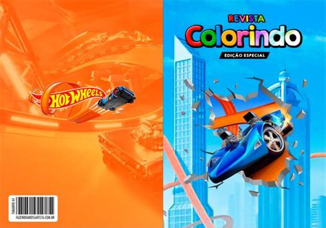 Capa Livrinho Para Colorir Hot Wheels Fazendo A Nossa Festa