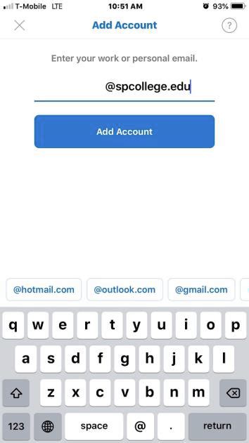 Sync SPC email to an iPhone using Outlook App – Student Support