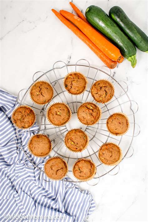 Zucchini Carrot Muffins Recipe • Midgetmomma