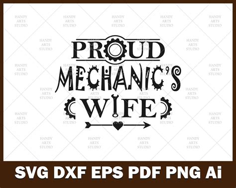 Proud Mechanics Wife Svg Printable Cutting File Etsy