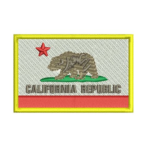 California State Flag Symbol | City/State Digitized Embroidery Design ...