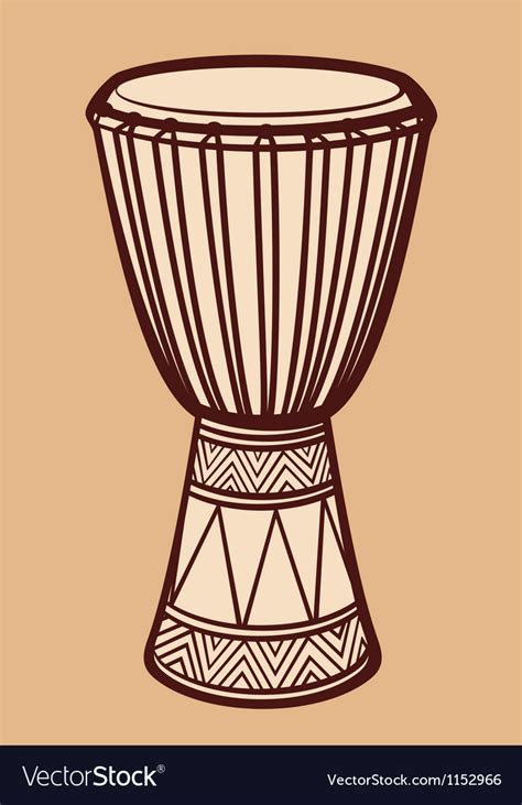 African Drum Music Instrument Royalty Free Vector Image