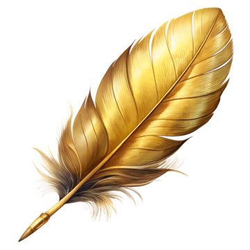 Golden Feather Pen PNG Transparent Images Free Download | Vector Files ...