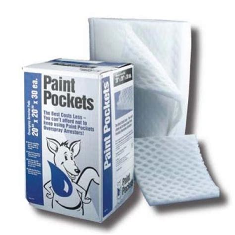 Paint Pockets Spray Booth Exhaust Arrestors Filters White