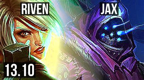 RIVEN Vs JAX TOP 8 1 8 900K Mastery 300 Games Dominating KR