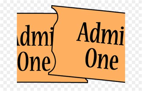 Movie Clip Art - Admit One Ticket Clipart - FlyClipart