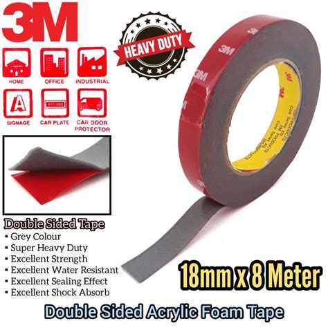 M Super Heavy Duty Mm Double Sided Acrylic Foam Tape For Outdoor