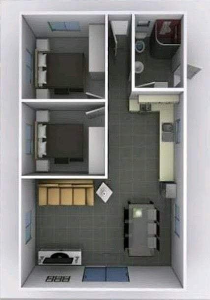 Pin By Rosihristovasy On House Plans Small Apartment Plans Small