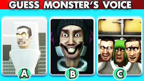 Guess Monsters Voice 2 Skibidi Toilet Youtube