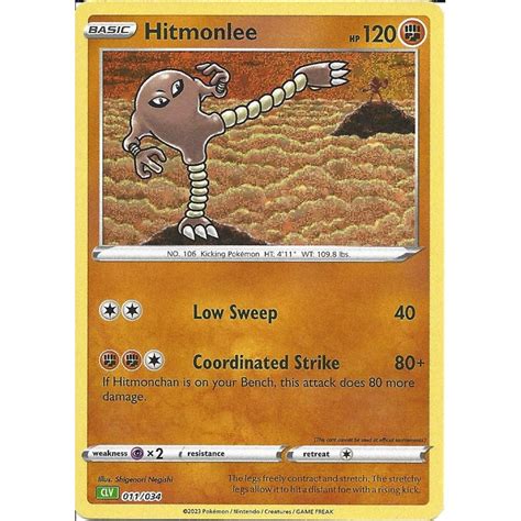 Pokemon Trading Card Game CLV 011 034 Hitmonlee Classic Collection