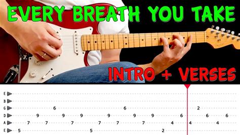 Every Breath You Take Guitar Intro Verses With Tabsfast And Slow