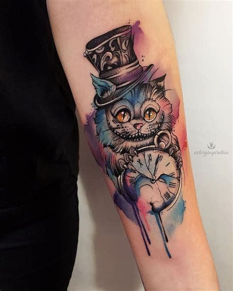 Tatuajes De Gato De Alicia Rostro Y Un Cuerpo Completo Tatuajes De