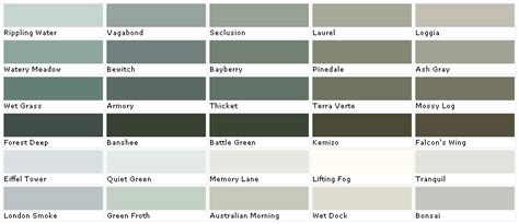 Valspar Paint Color Palette