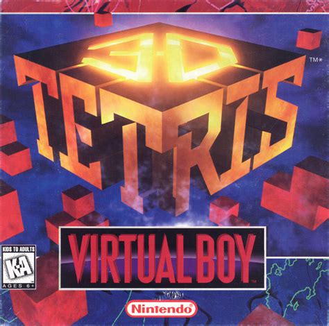 3-D Tetris (1996) Virtual Boy box cover art - MobyGames