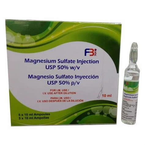 10 ML Magnesium Sulphate Injection USP 50 W V At Best Price In Navi