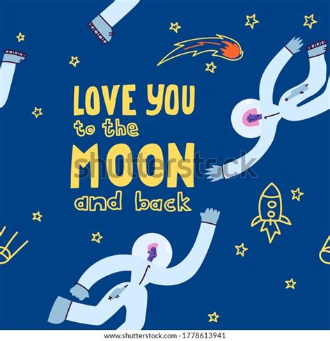 Love You Moon Back Hand Drawn Stock Vector Royalty Free 1778613941 Shutterstock