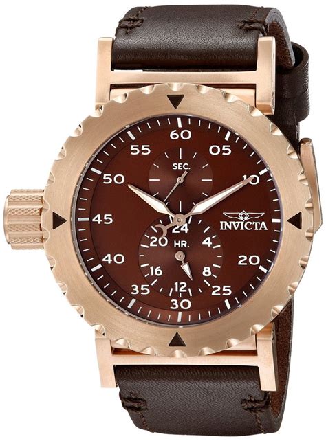 Invicta Men S 14643 I Force Analog Display Japanese Quartz Brown Watch