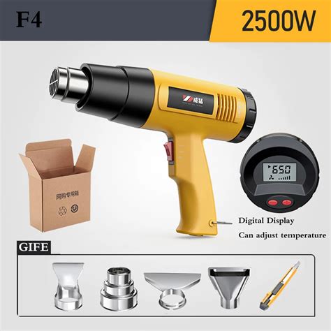 Pistola de ar quente elétrica 2500w industrial mostrador digital