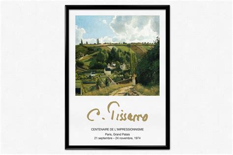 Pissarro Exhibition Poster Camille Pissarro Print Jalais Hill