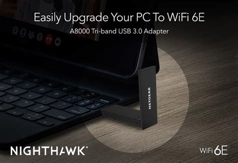 Nighthawk Tri Band USB 3 0 WiFi Adapter A8000 WiFi 6E NETGEAR