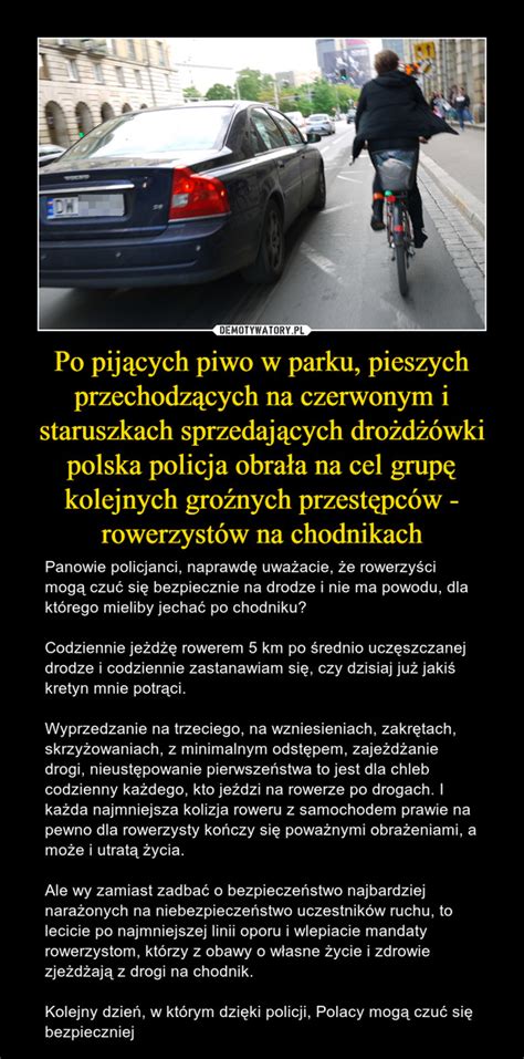 Po Pij Cych Piwo W Parku Pieszych Przechodz Cych Na Czerwonym I