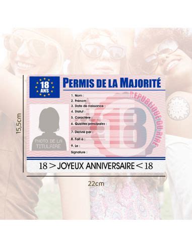 F Tez L Ge Adulte Avec Humour Permis De La Majorit Humo Ans