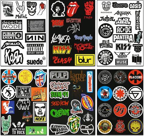 Pezzi Rock Band Adesivi Valigia Retro Vintage Stickers Per